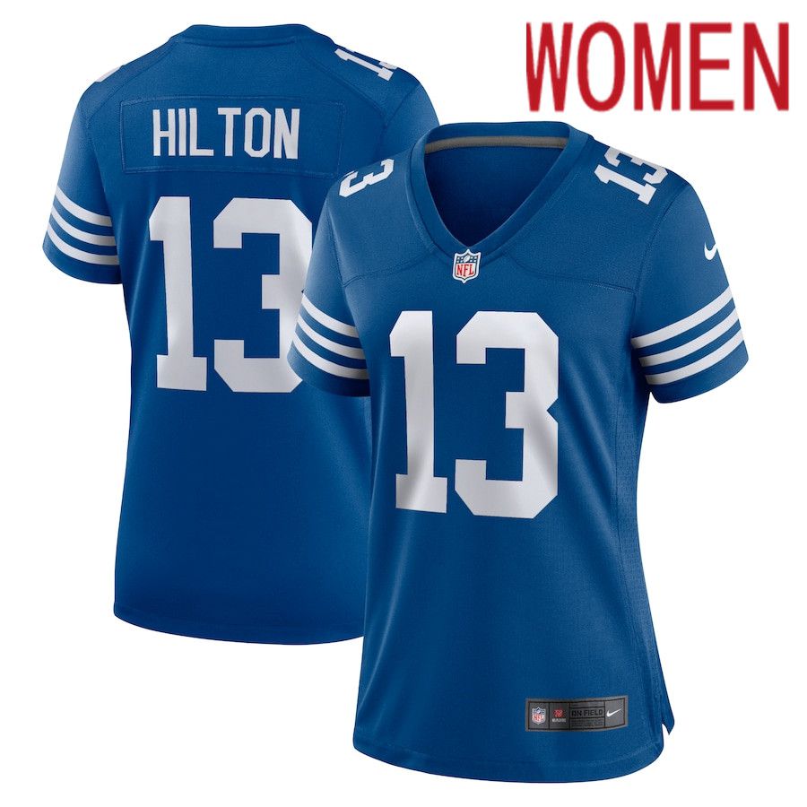 Women Indianapolis Colts #13 T.Y. Hilton Nike Royal Alternate Game NFL Jersey->women nfl jersey->Women Jersey